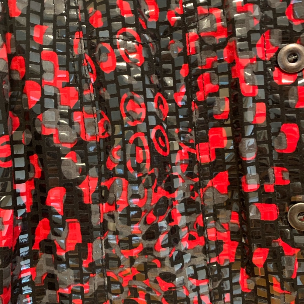 Ruby Rd. Red And Black Geometric Jacket - image 3